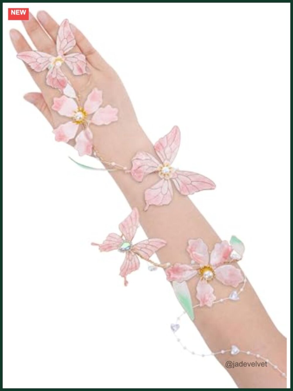 FRESHME Butterfly Arm Wrap Renaissance Fairy Costume Accessory Adult Women